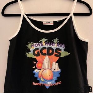 Medium GCDS "Move That Ass" Crop Tank